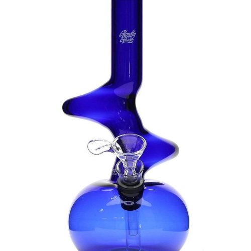 Glowfly Glass Double Z Bong Blue