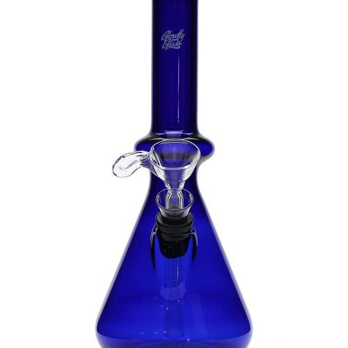 Glowfly Glass Small Beaker Bong Blue