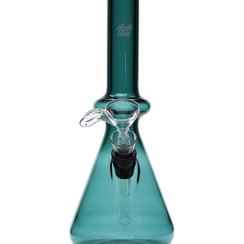 Glowfly Glass Small Beaker Bong Lake Green