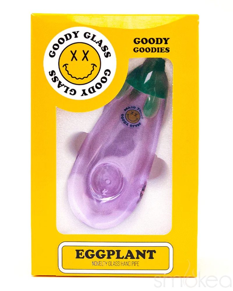 goody glass eggplant hand pipe 29678297907302