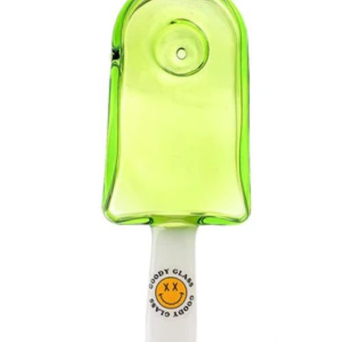 Goody Glass Popsicle Hand Pipe Green