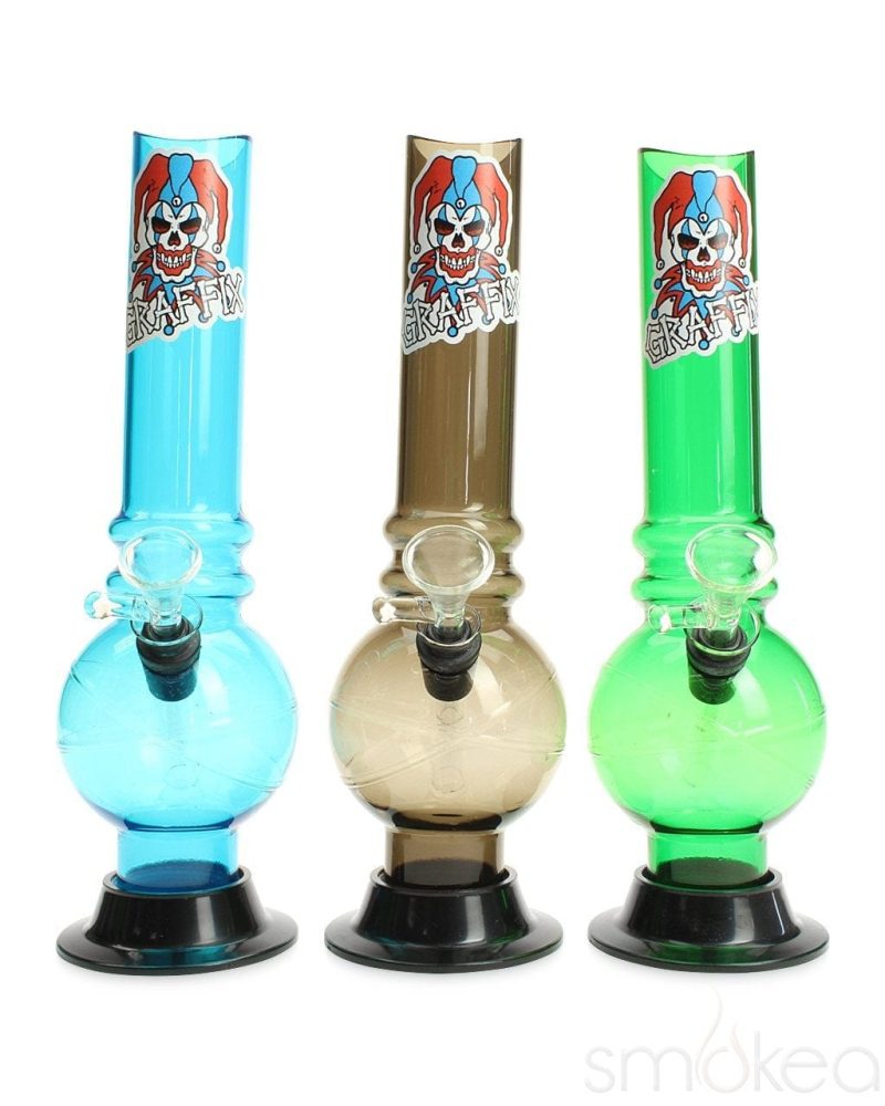 graffix 10 bubble skinny acrylic bong 2550189621350