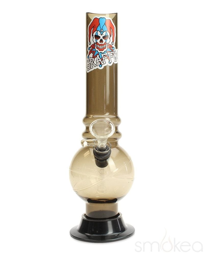 Graffix 10" Bubble Skinny Acrylic Bong - SMOKEA®