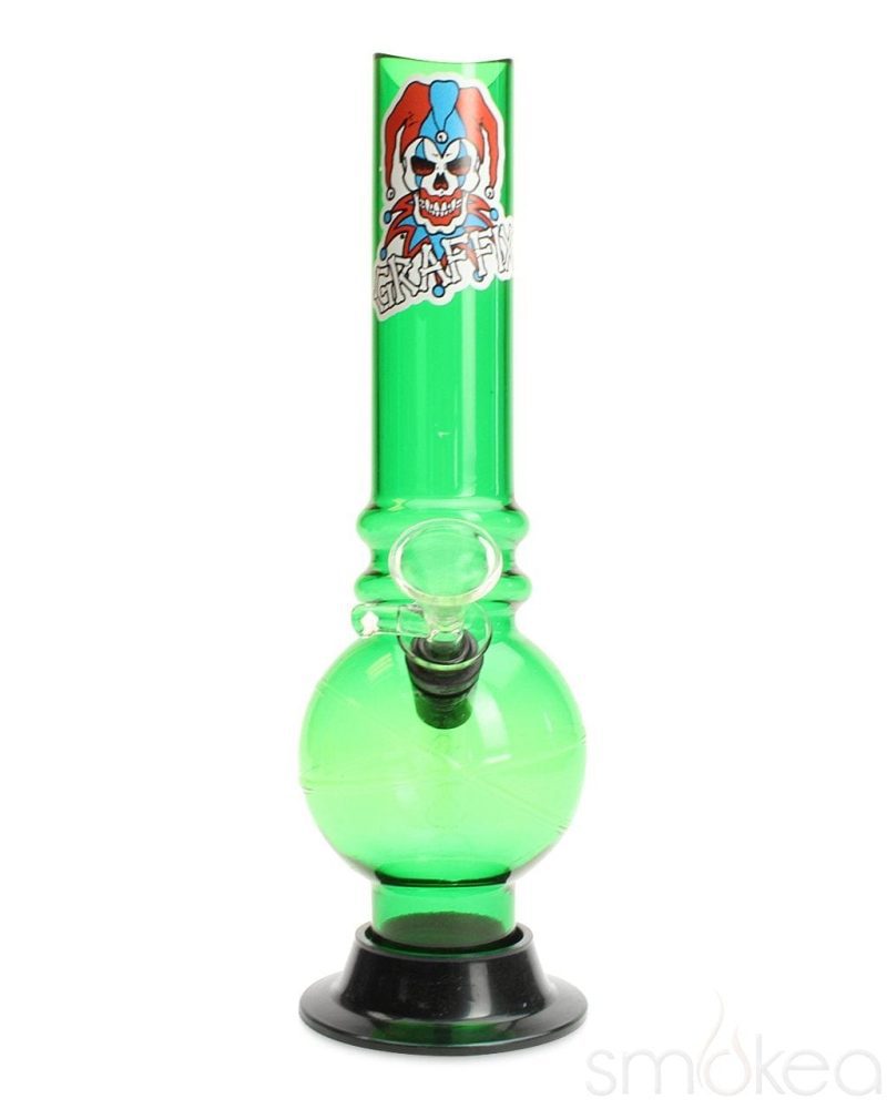 Graffix 10" Bubble Skinny Acrylic Bong - SMOKEA®