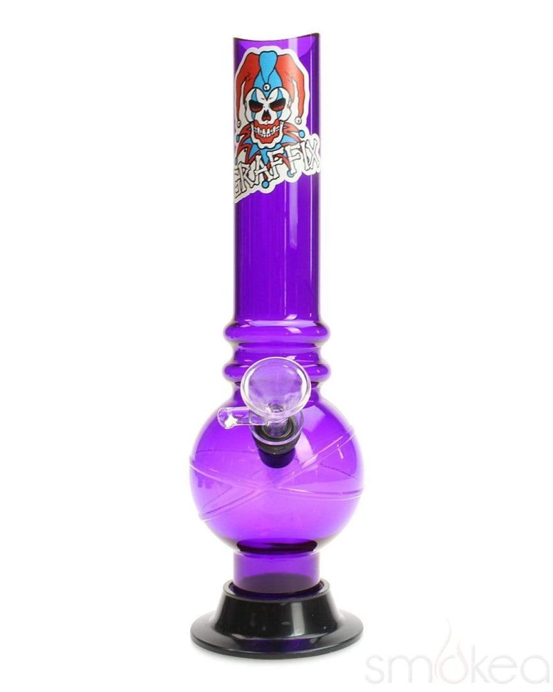 Graffix 10" Bubble Skinny Acrylic Bong - SMOKEA®