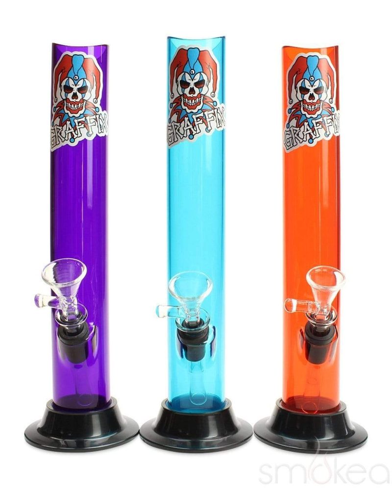 graffix 10 straight skinny acrylic bong 28309752217702