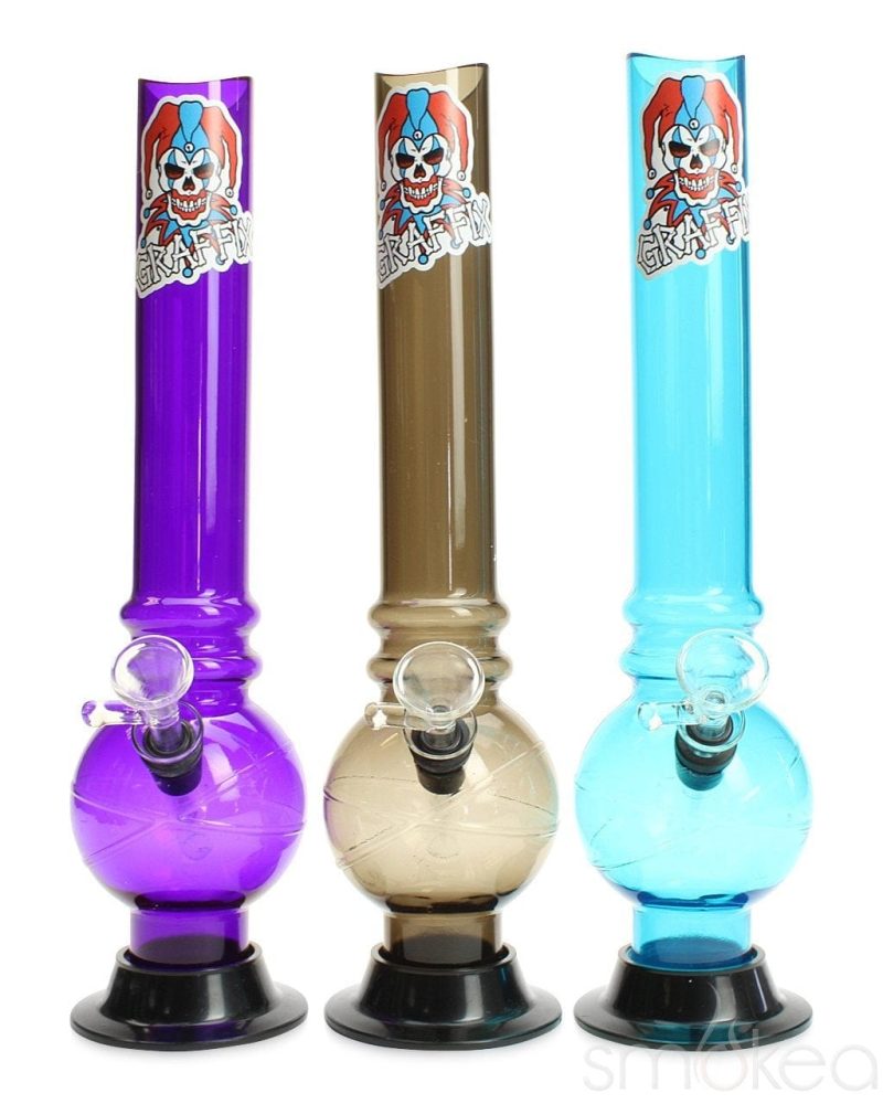 graffix 12 bubble skinny acrylic bong 2550203613286