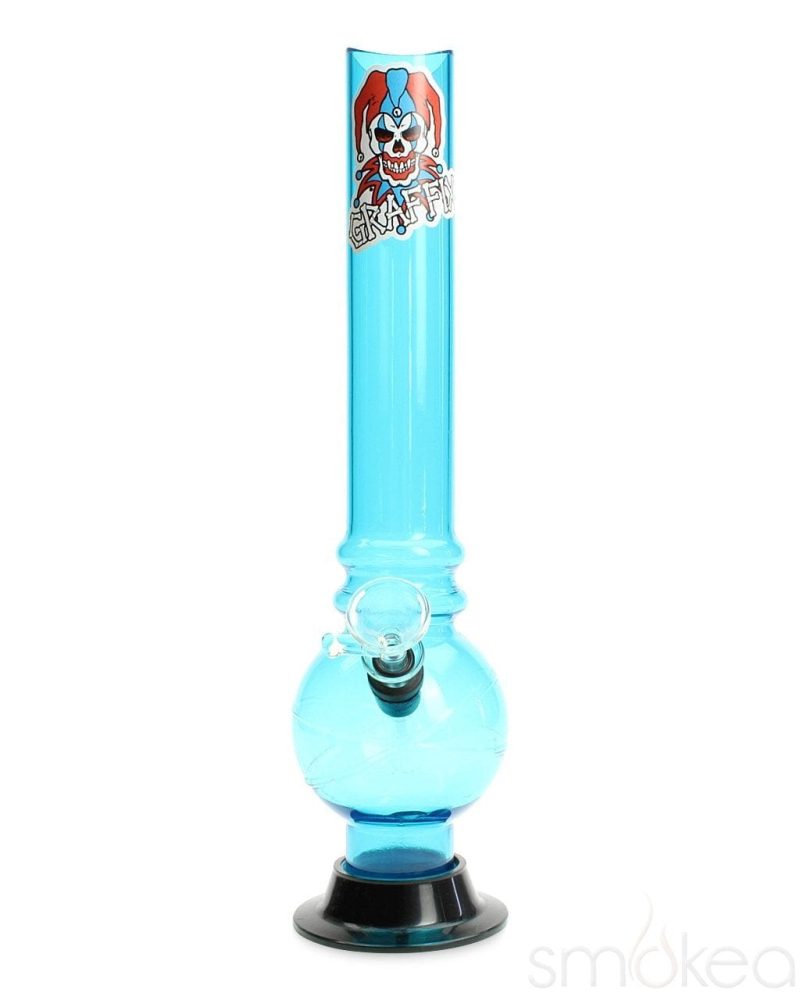 Graffix 12" Bubble Skinny Acrylic Bong - SMOKEA®