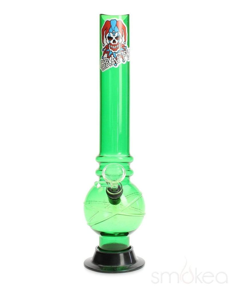 Graffix 12" Bubble Skinny Acrylic Bong - SMOKEA®