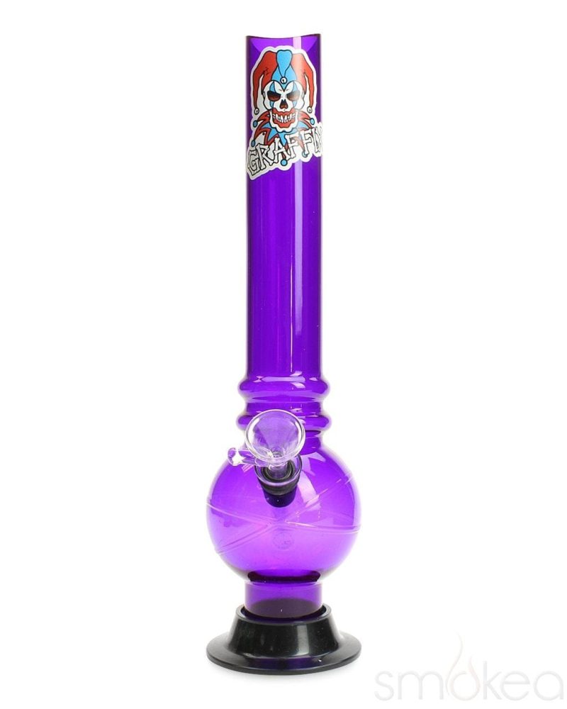 Graffix 12" Bubble Skinny Acrylic Bong - SMOKEA®