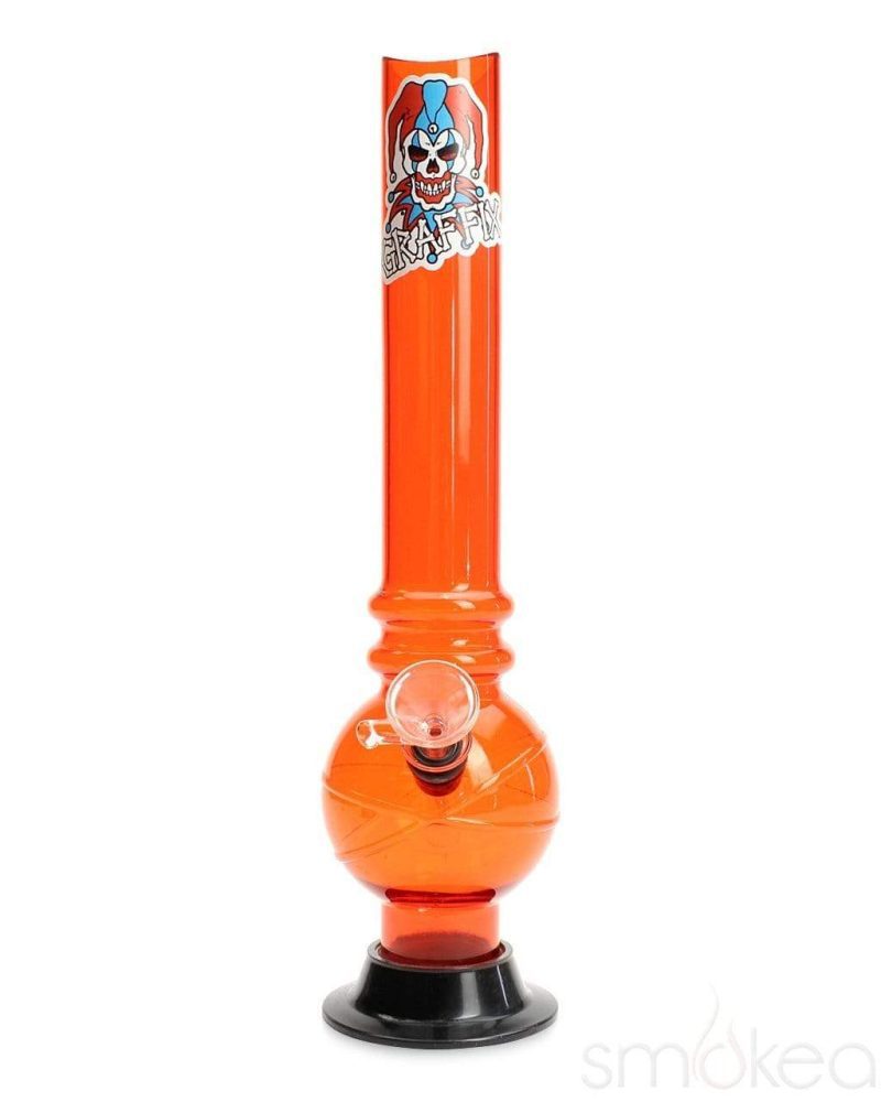 Graffix 12" Bubble Skinny Acrylic Bong - SMOKEA®