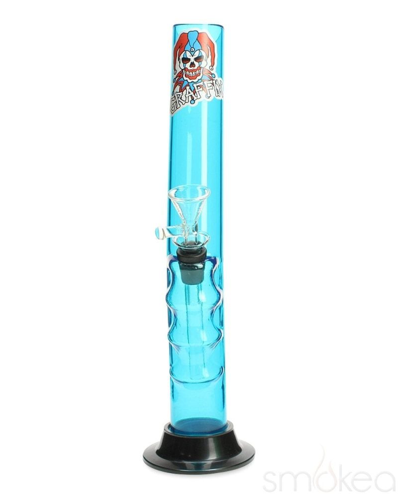 Graffix 12" Gripper Skinny Acrylic Bong - SMOKEA®