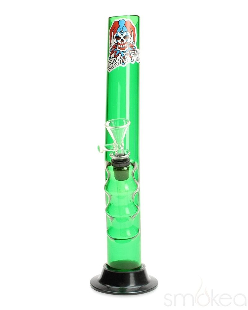 Graffix 12" Gripper Skinny Acrylic Bong - SMOKEA®