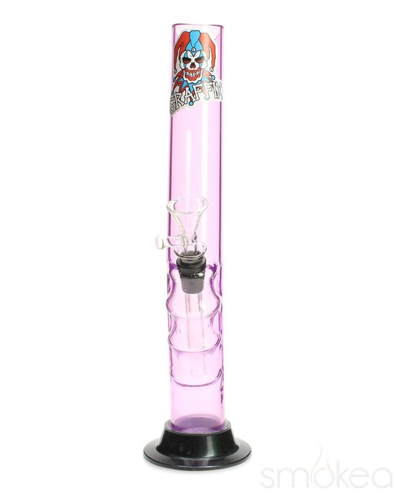 Graffix 12" Gripper Skinny Acrylic Bong - SMOKEA®