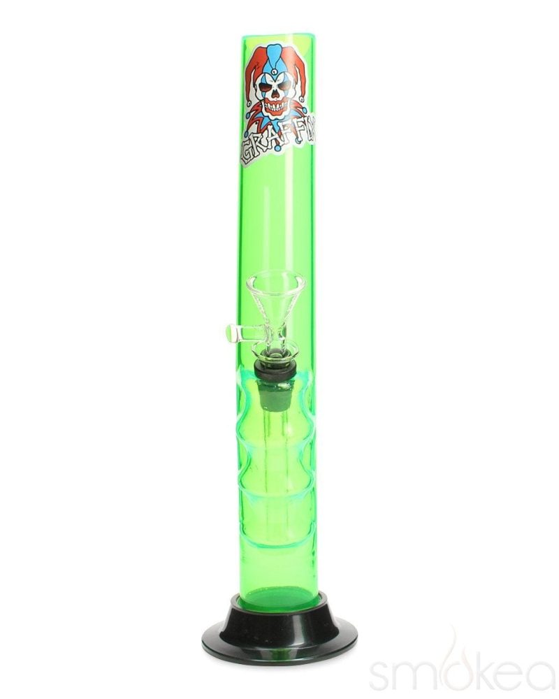 Graffix 12" Gripper Skinny Acrylic Bong - SMOKEA®