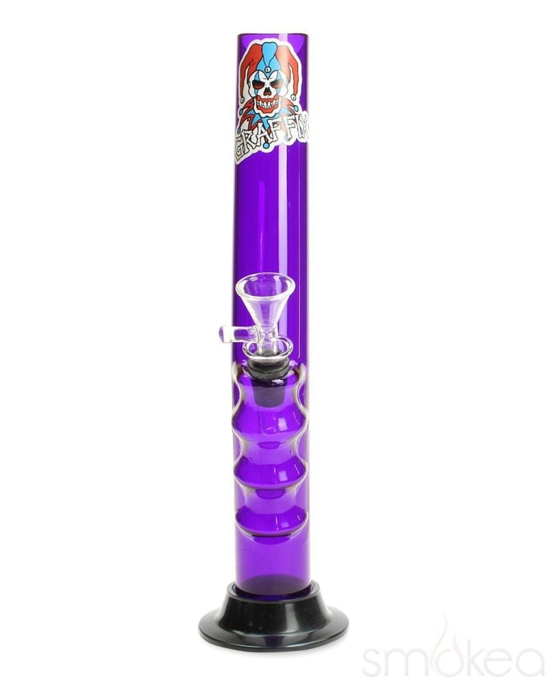 Graffix 12" Gripper Skinny Acrylic Bong - SMOKEA®