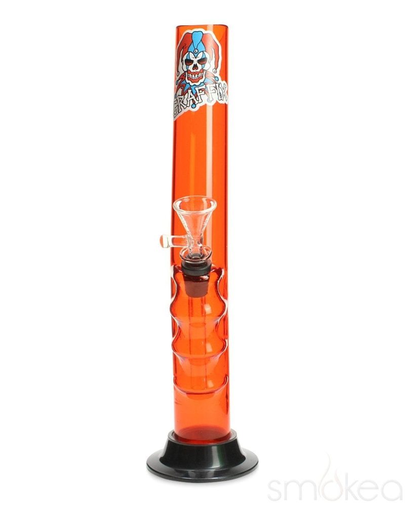 Graffix 12" Gripper Skinny Acrylic Bong - SMOKEA®