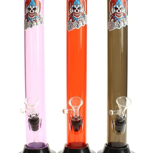 graffix 12 straight skinny acrylic bong 13583506571366