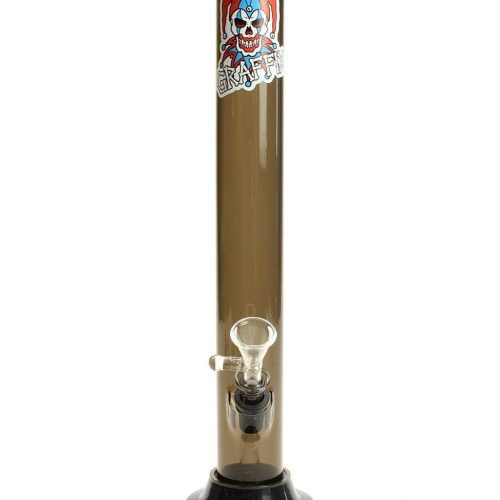 Graffix 12" Straight Skinny Acrylic Bong Black