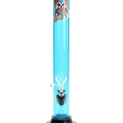 Graffix 12" Straight Skinny Acrylic Bong Blue