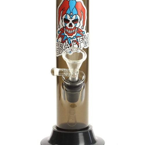 Graffix 6" Straight Skinny Acrylic Bong - SMOKEA®