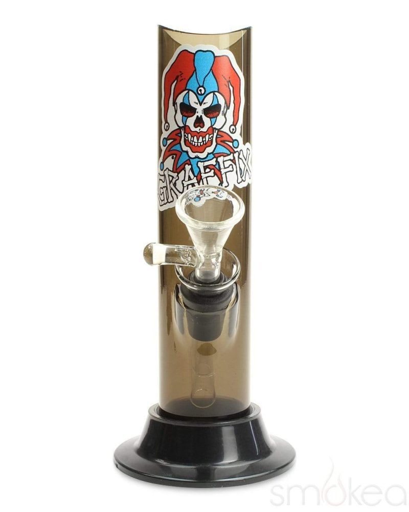 Graffix 6" Straight Skinny Acrylic Bong - SMOKEA®