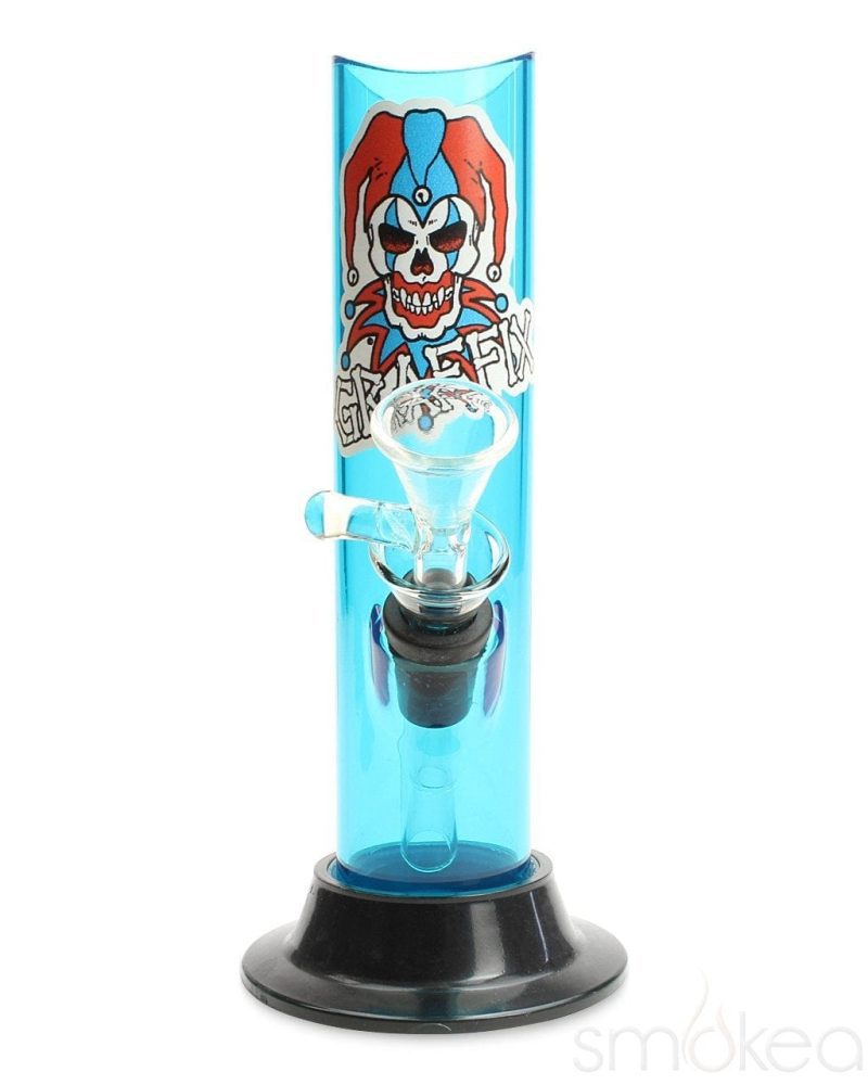 Graffix 6" Straight Skinny Acrylic Bong - SMOKEA®