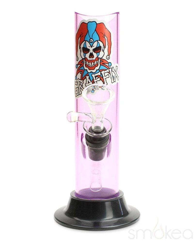 Graffix 6" Straight Skinny Acrylic Bong - SMOKEA®