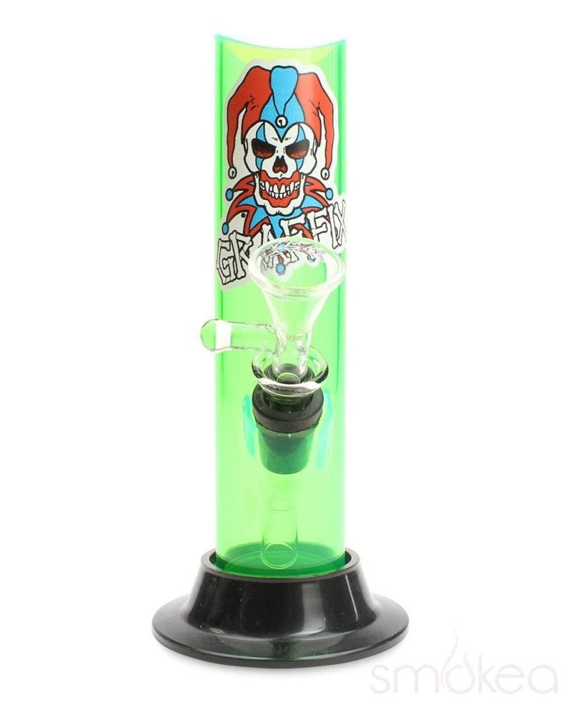 Graffix 6" Straight Skinny Acrylic Bong - SMOKEA®