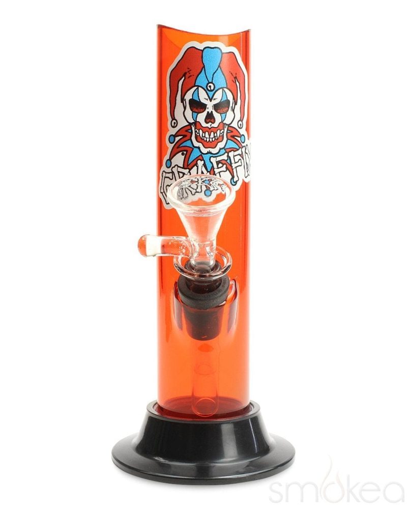 Graffix 6" Straight Skinny Acrylic Bong - SMOKEA®