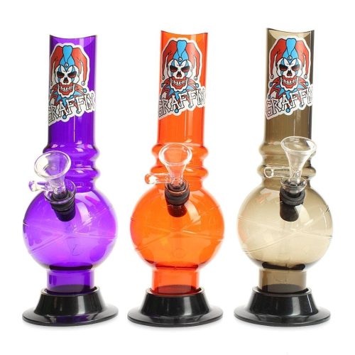 graffix 8 bubble skinny acrylic bong 2550184804454