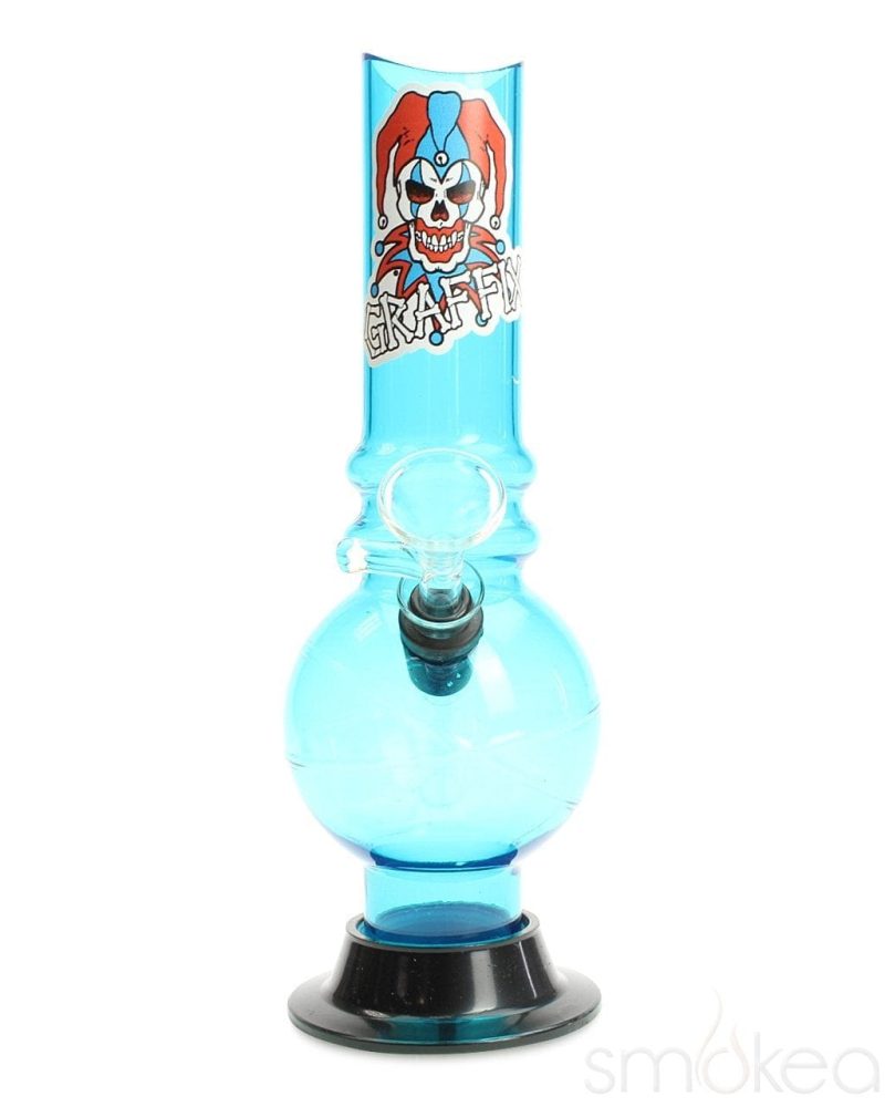 Graffix 8" Bubble Skinny Acrylic Bong - SMOKEA®