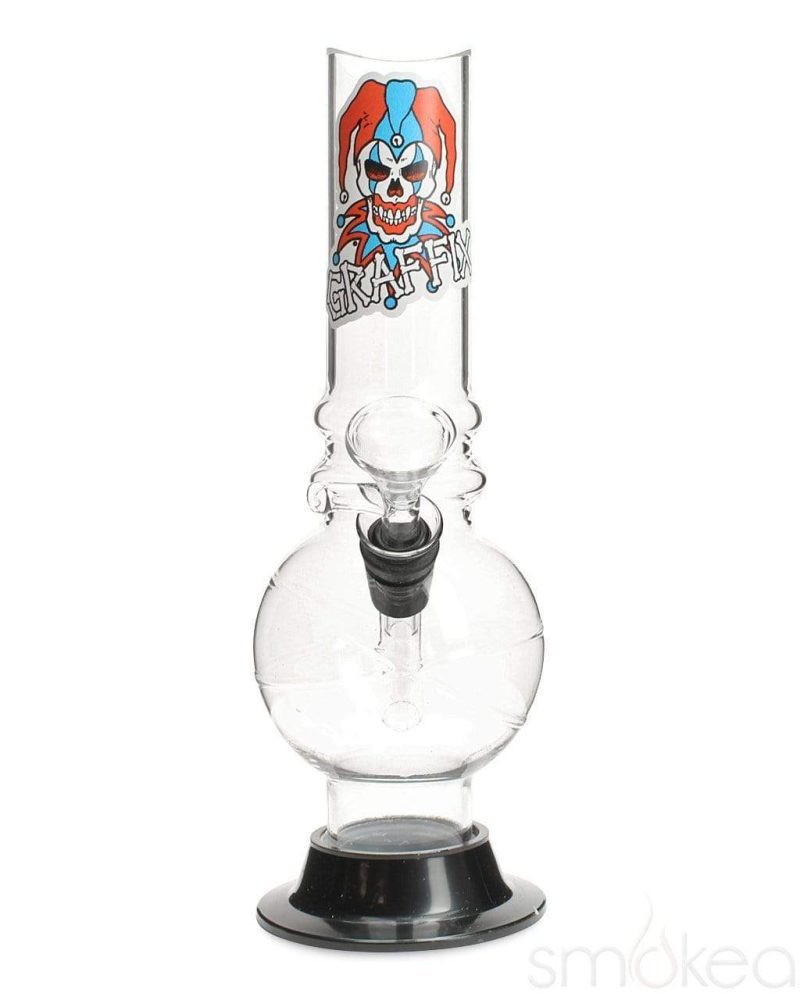 Graffix 8" Bubble Skinny Acrylic Bong - SMOKEA®