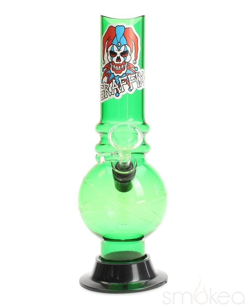 Graffix 8" Bubble Skinny Acrylic Bong - SMOKEA®