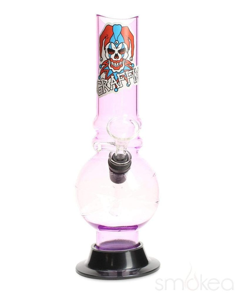 Graffix 8" Bubble Skinny Acrylic Bong - SMOKEA®