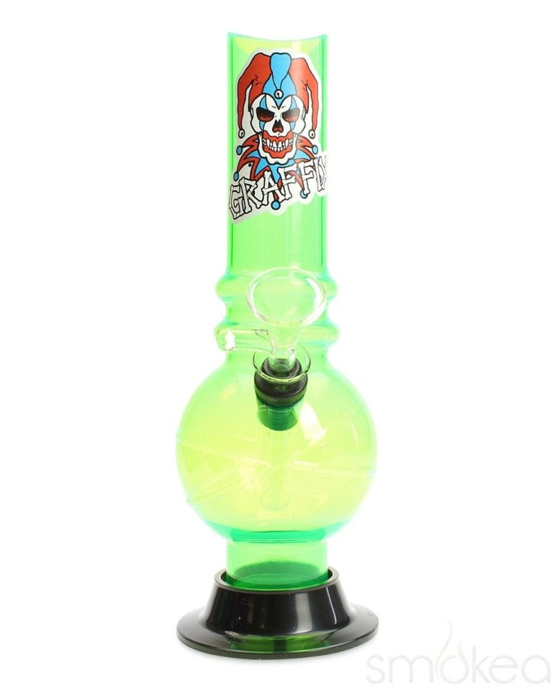 Graffix 8" Bubble Skinny Acrylic Bong - SMOKEA®