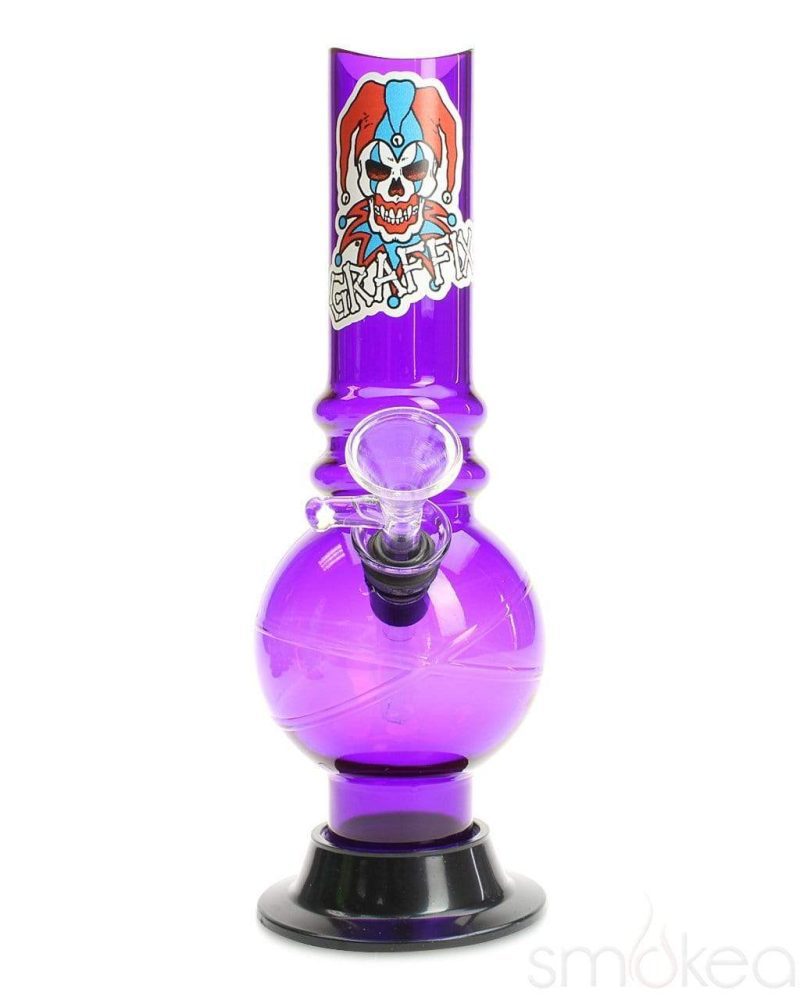 Graffix 8" Bubble Skinny Acrylic Bong - SMOKEA®