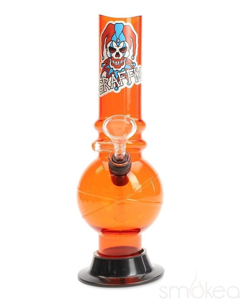 Graffix 8" Bubble Skinny Acrylic Bong - SMOKEA®