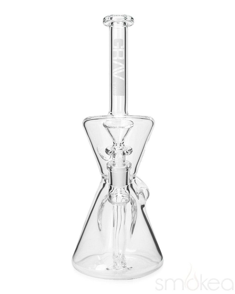 GRAV 10" Hourglass Recycler Bong - SMOKEA®