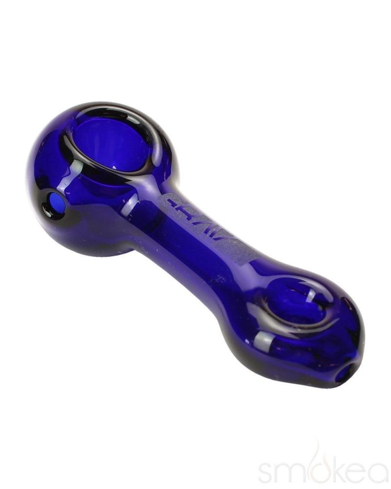 GRAV 3" Mini Spoon Hand Pipe w/ Doughnut Mouthpiece Blue