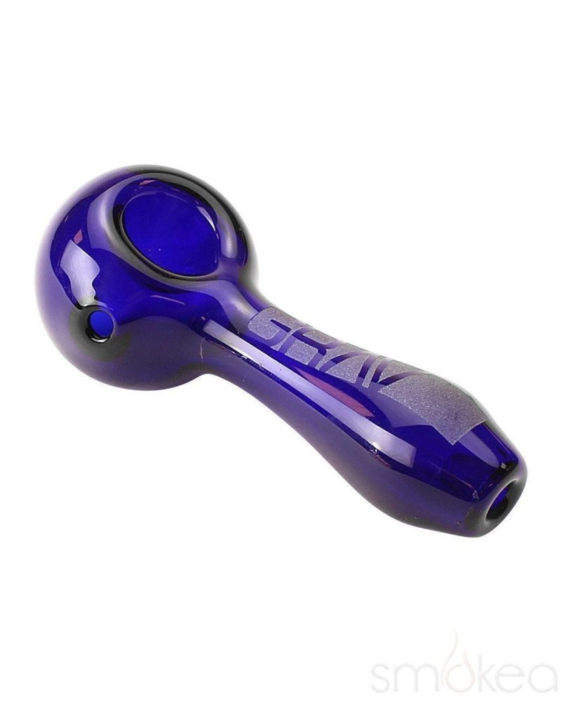 GRAV 4" Classic Spoon Hand Pipe Blue