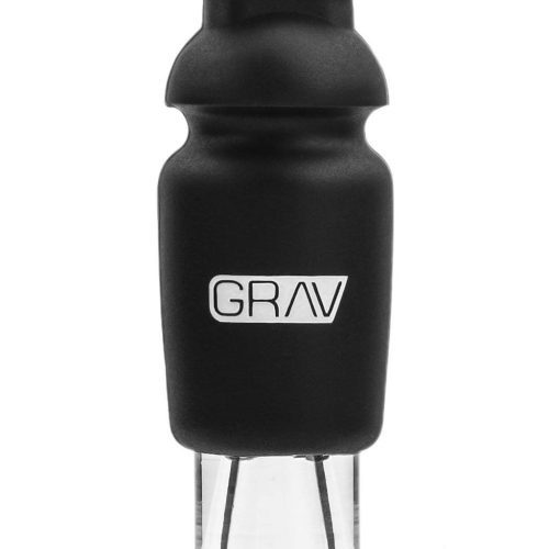 GRAV Silicone Capped Glass Crutch Black