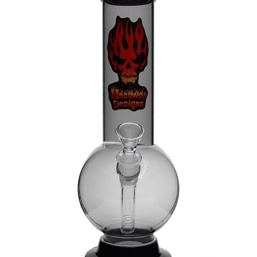 Headway 10" Glass on Glass Bubble Acrylic Bong Black