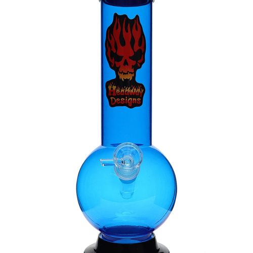 Headway 10" Glass on Glass Bubble Acrylic Bong Blue