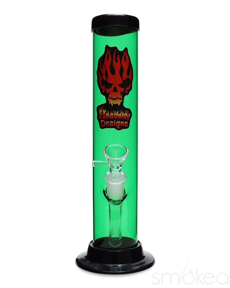 Headway 10" Glass on Glass Straight Acrylic Bong