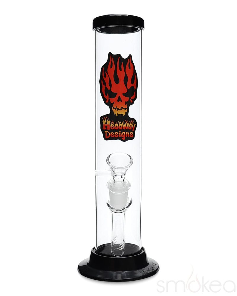 Headway 10" Glass on Glass Straight Acrylic Bong