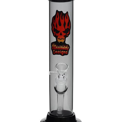 Headway 10" Glass on Glass Straight Acrylic Bong Black