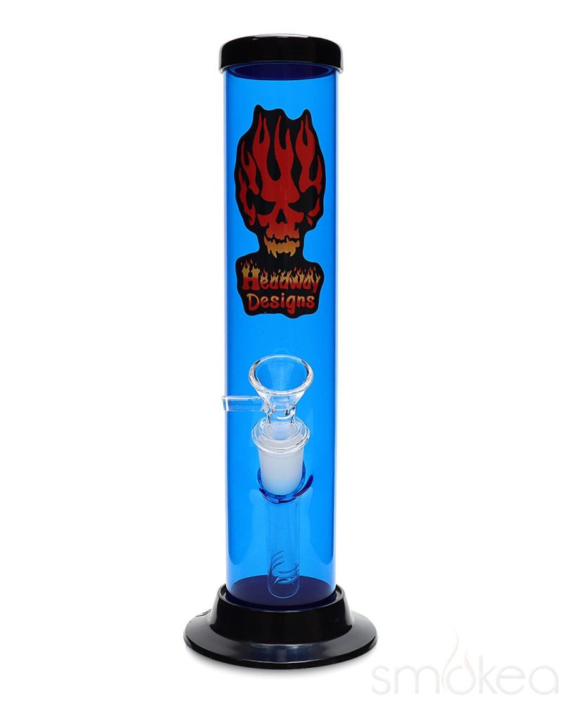 Headway 10" Glass on Glass Straight Acrylic Bong