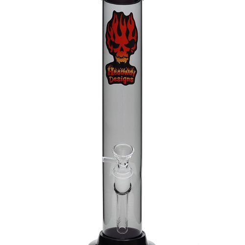 Headway 12" Glass on Glass Straight Acrylic Bong Black