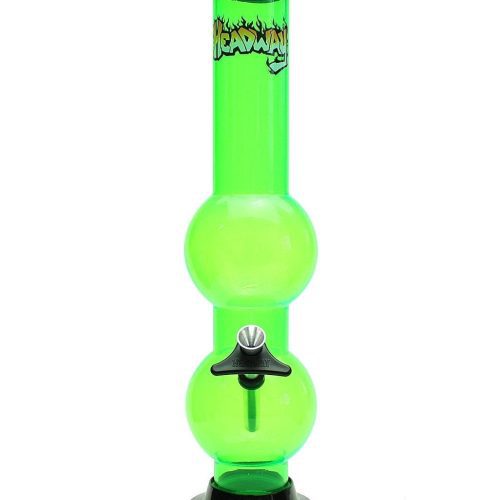 headway 14 double bubble acrylic bong lime green 13125832278118